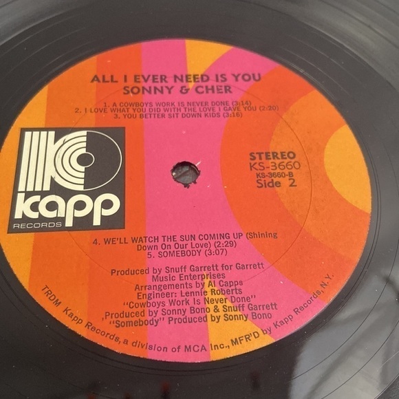 Sonny & Cher All I Ever Need Is You Vinyl LP - Picture 6 of 7